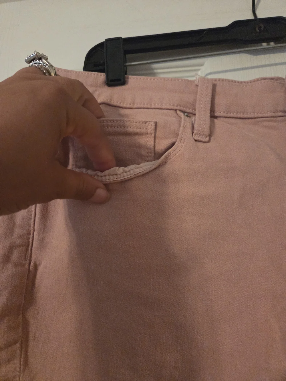 Women’s Distressed Pink Denim Shorts